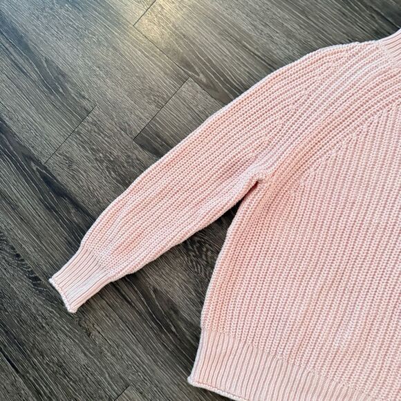 J. Crew Light Pink Roll Neck Cotton Sweater - Picture 2 of 9
